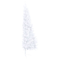 Thumbnail for Künstlicher Halber Weihnachtsbaum mit Ständer Weiß 150 cm PVC
