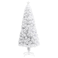 Thumbnail for Künstlicher Weihnachtsbaum mit LED Weiß 180 cm Glasfaser