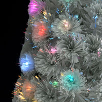 Thumbnail for Künstlicher Weihnachtsbaum mit LED Weiß 180 cm Glasfaser