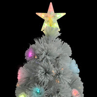 Thumbnail for Künstlicher Weihnachtsbaum mit LED Weiß 180 cm Glasfaser
