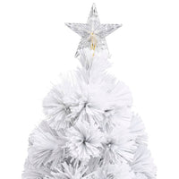Thumbnail for Künstlicher Weihnachtsbaum mit LED Weiß 210 cm Glasfaser