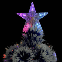 Thumbnail for Künstlicher Weihnachtsbaum mit LED Weiß & Blau 210 cm Glasfaser