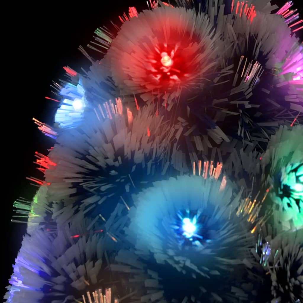 Künstlicher Weihnachtsbaum mit LED Weiß & Blau 210 cm Glasfaser