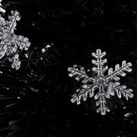 Thumbnail for Weihnachtsbaum mit LED-Schneeflocken Schwarz 64 cm Fiberoptik