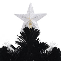 Thumbnail for Weihnachtsbaum mit LED-Schneeflocken Schwarz 240 cm Fiberoptik