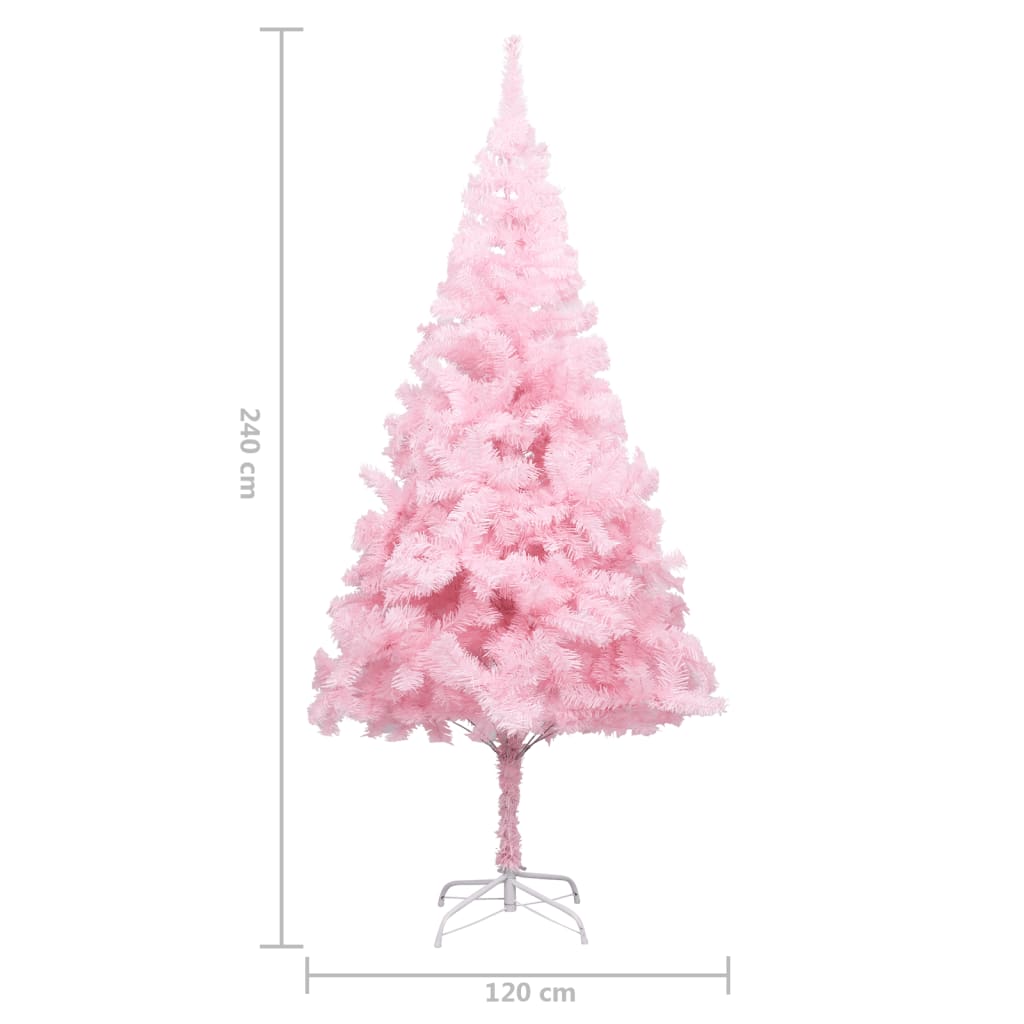 Künstlicher Weihnachtsbaum mit Ständer 240 cm PVC Rosa