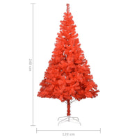 Thumbnail for Künstlicher Weihnachtsbaum mit Ständer Rot 240 cm PVC