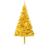 Thumbnail for Künstlicher Weihnachtsbaum mit Ständer Golden 240 cm PET