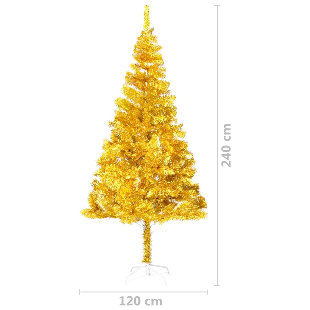 Künstlicher Weihnachtsbaum mit Ständer Golden 240 cm PET