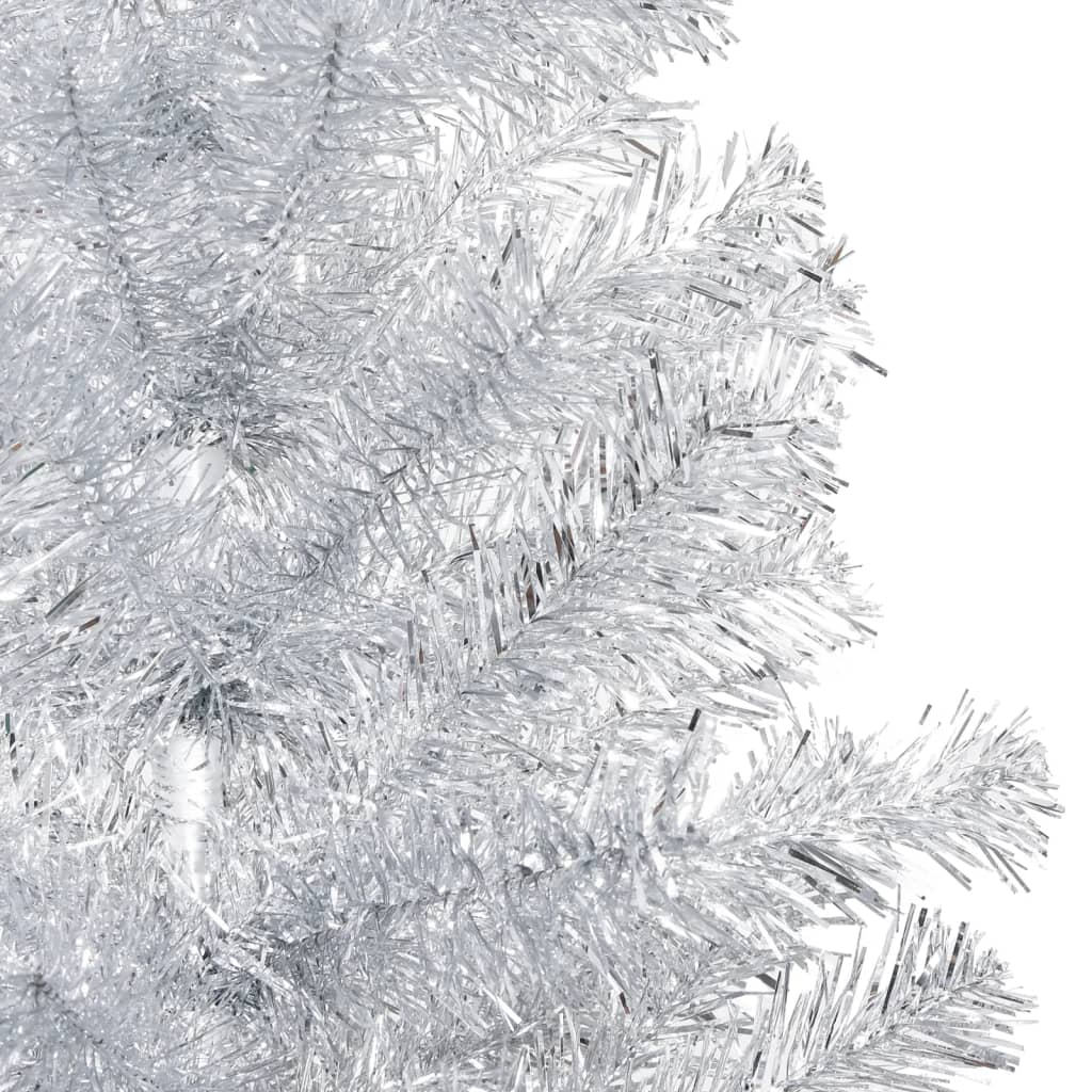 Künstlicher Weihnachtsbaum mit Ständer Silbern 240 cm PET