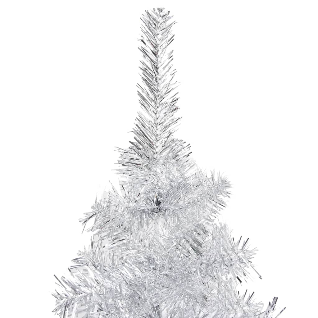 Künstlicher Weihnachtsbaum mit Ständer Silbern 240 cm PET