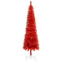 Thumbnail for Schlanker Weihnachtsbaum Rot 210 cm
