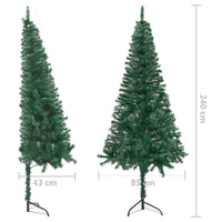 Thumbnail for Künstlicher Eck-Weihnachtsbaum Grün 240 cm PVC