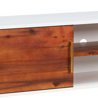 Thumbnail for TV-Schrank 110x35x50 cm Massivholz Akazie und MDF