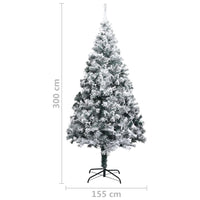 Thumbnail for Künstlicher Weihnachtsbaum Beschneit Grün 300 cm PVC