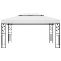 Thumbnail for Pavillon mit Doppeldach & LED-Lichterkette 3x4 m Weiß