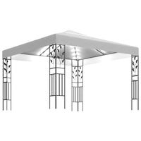 Thumbnail for Pavillon mit LED-Lichterkette 3x3 m Weiß