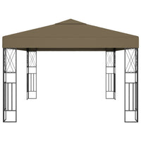 Thumbnail for Pavillon mit LED-Lichterkette 3x4 m Taupe Stoff