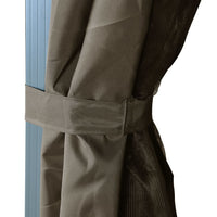 Thumbnail for Pavillon mit Vorhängen & LED-Lichterkette 300x300 cm Taupe Alu