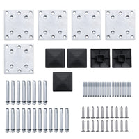 Thumbnail for Zaunelement Set WPC 699x186 cm Schwarz