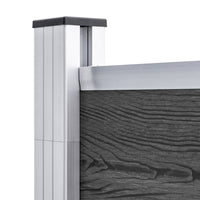 Thumbnail for Zaunelement Set WPC 1045x186 cm Schwarz