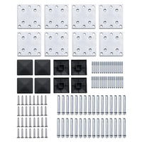 Thumbnail for Zaunelement Set WPC 1218x186 cm Schwarz