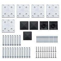 Thumbnail for Zaunelement Set WPC 619x(105-186) cm Schwarz