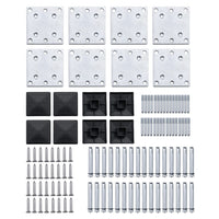 Thumbnail for Zaunelement Set WPC 1138x(105-186)  cm Schwarz