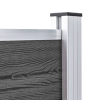 Thumbnail for Zaunelement Set WPC 699x105 cm Schwarz