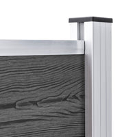 Thumbnail for Zaunelement Set WPC 872x105 cm Schwarz