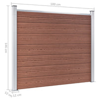 Thumbnail for Zaunelement Set WPC 353x146 cm Braun