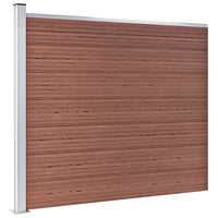Thumbnail for Zaunelement Set WPC 353x146 cm Braun
