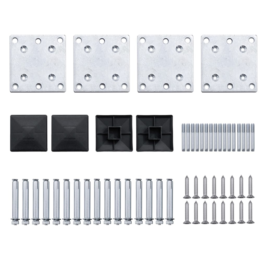 Zaunelement Set WPC 526x146 cm Braun