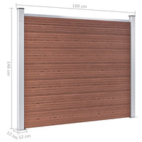 Thumbnail for Zaunelement Set WPC 699x146 cm Braun