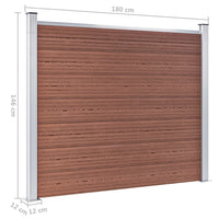 Thumbnail for Zaunelement Set WPC 872x146 cm Braun