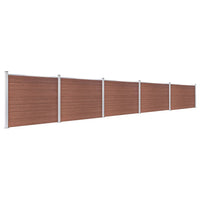 Thumbnail for Zaunelement Set WPC 872x146 cm Braun