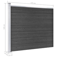 Thumbnail for Zaunelement Set WPC 699x146 cm Grau