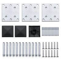 Thumbnail for Zaunelement Set WPC 353x146 cm Schwarz