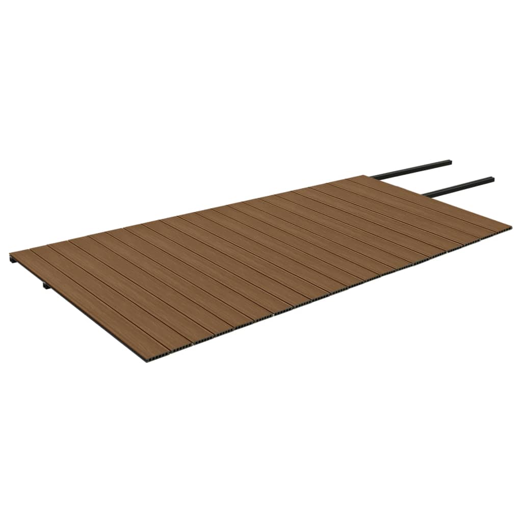 WPC Terrassendielen mit Zubehör Braun und Grau 40 m² 2,2 m