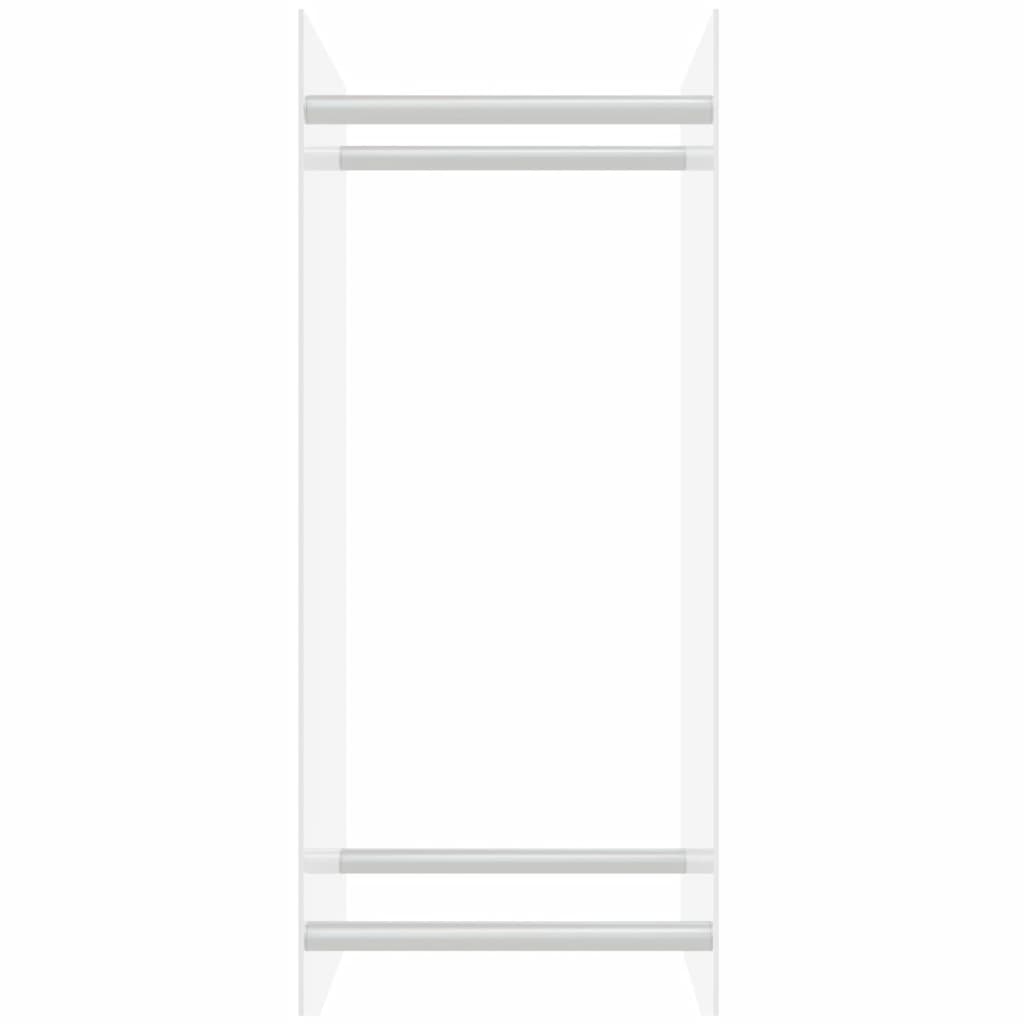 Brennholzregal Transparent 40x35x100 cm Hartglas