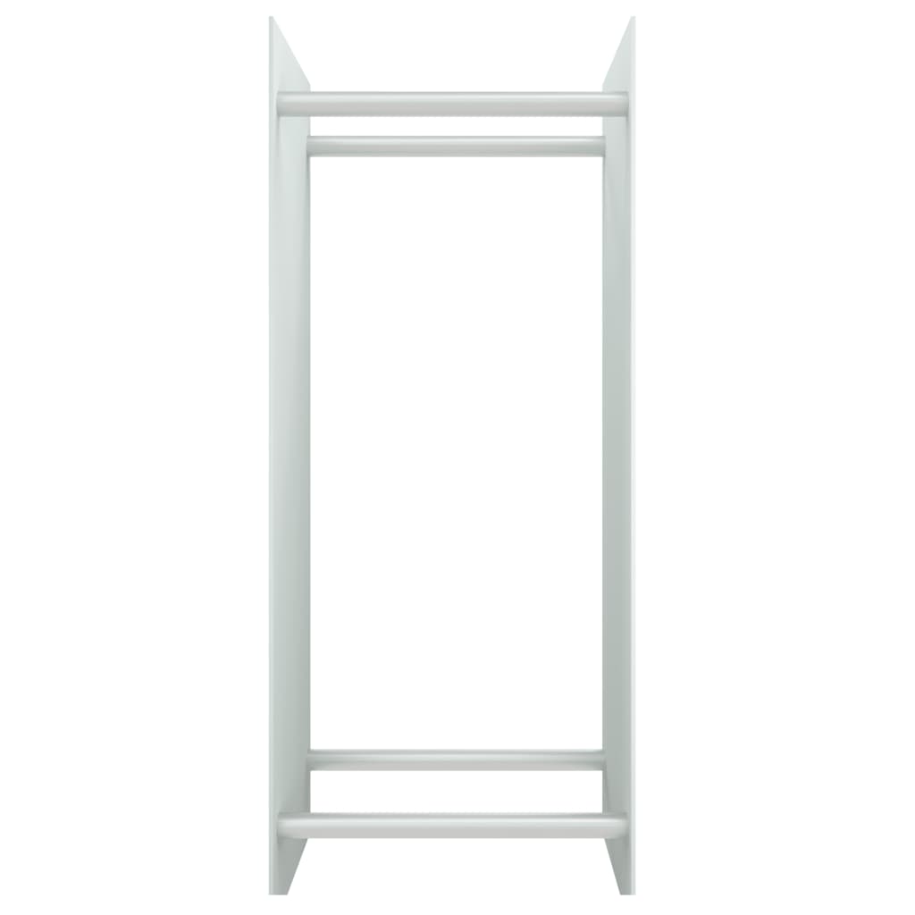 Brennholzregal Weiß 40x35x100 cm Hartglas