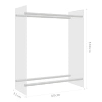 Thumbnail for Brennholzregal Transparent 80x35x100 cm Hartglas