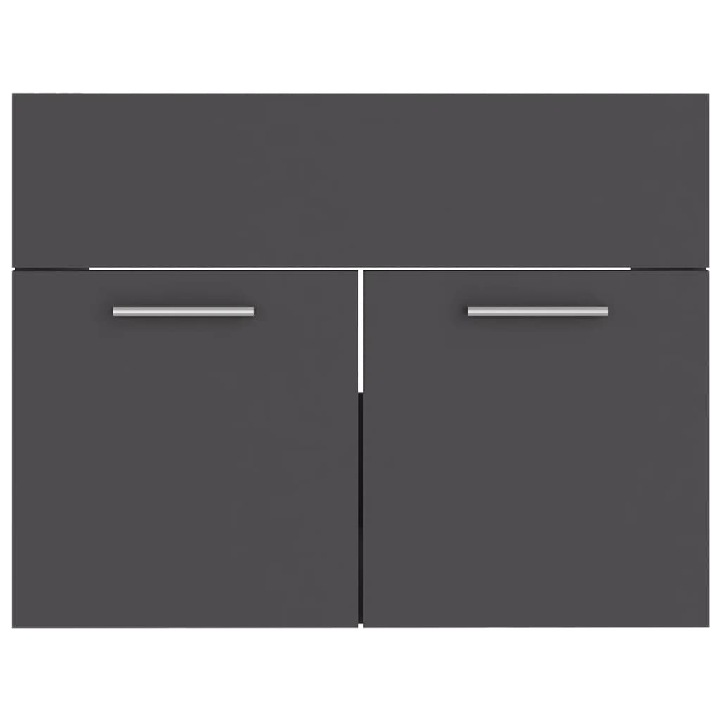 Badmöbel-Set Grau Holzwerkstoff