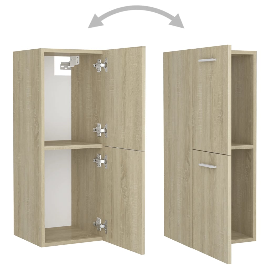 Badmöbel-Set Sonoma-Eiche Holzwerkstoff