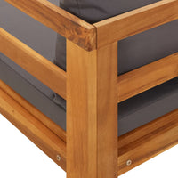 Thumbnail for Sonnenliege mit Dunkelgrauen Kissen Massivholz Akazie