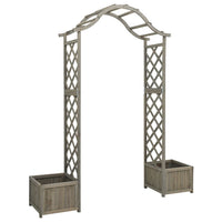 Thumbnail for Garten-Pergola mit Blumenkasten Grau Massivholz Tanne