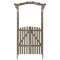 Thumbnail for Pergola mit Tor 116x40x204 cm Grau Massivholz Tanne