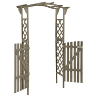 Thumbnail for Pergola mit Tor 116x40x204 cm Grau Massivholz Tanne