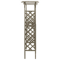 Thumbnail for Pergola mit Tor 116x40x204 cm Grau Massivholz Tanne