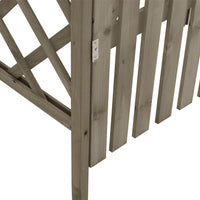 Thumbnail for Pergola mit Tor 116x40x204 cm Grau Massivholz Tanne